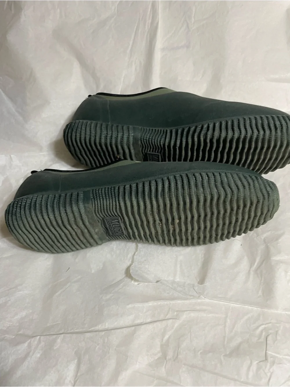 Muck Boot Men's Low-Profile Dark Green Slip-On Rain Shoe